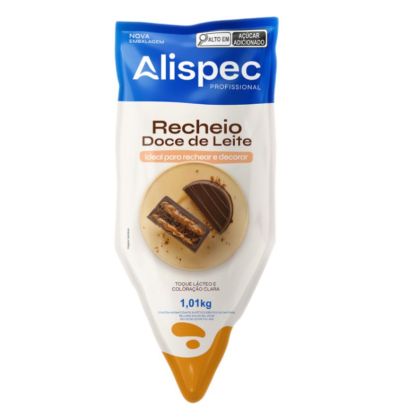 RECHEIO FORNEÁVEL DOCE DE LEITE ALISPEC 1,01KG