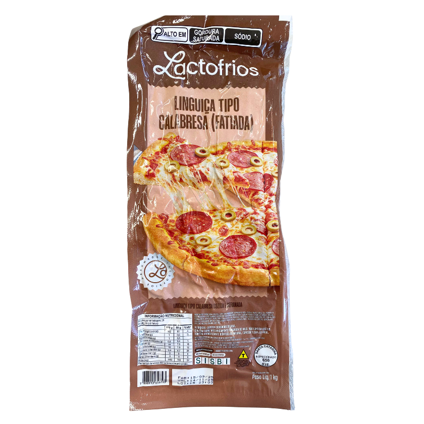 LINGUICA CALABRESA FATIADA LACTOFRIOS1KG