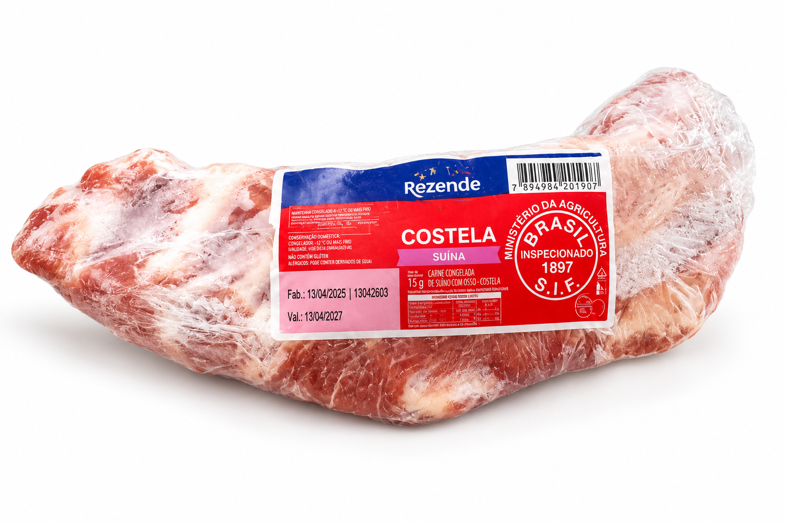 COSTELA SUINA CONGELADA TIRAS REZENDE KG