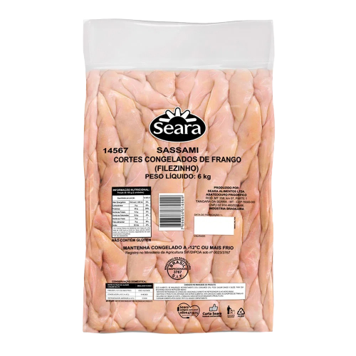 FILÉ SASSAMI CONGELADO SEARA PACOTE 6 KG