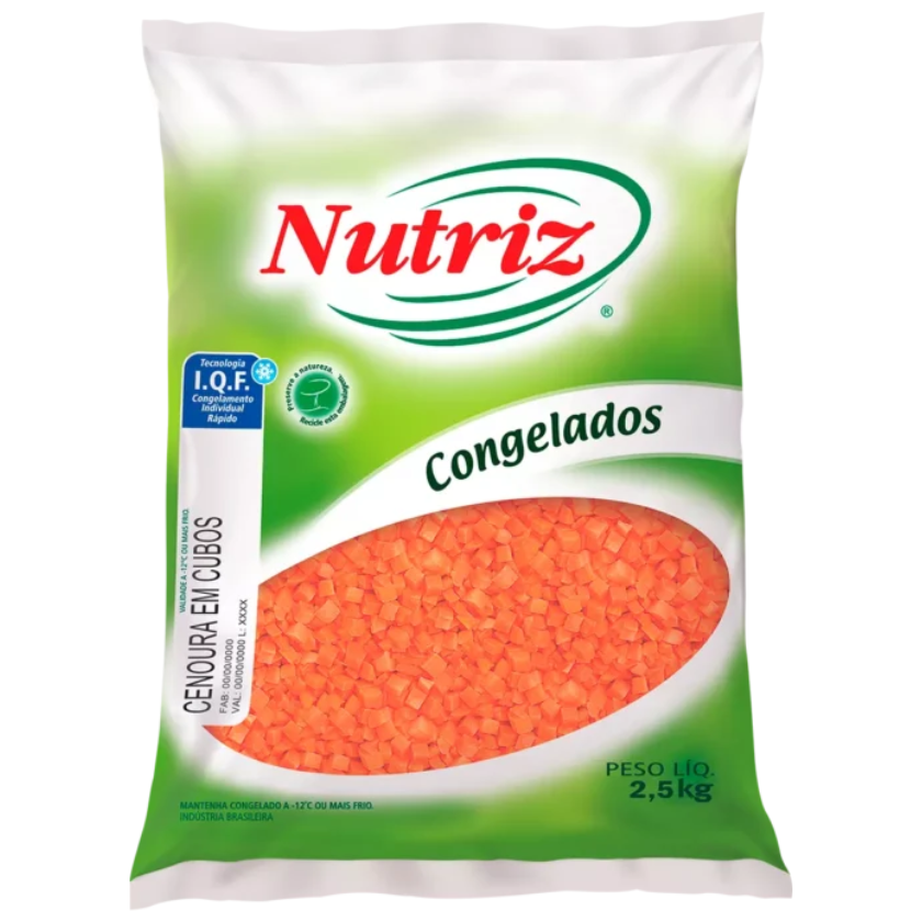 CENOURA EM CUBOS CONGELADA NUTRIZ 2,5 KG