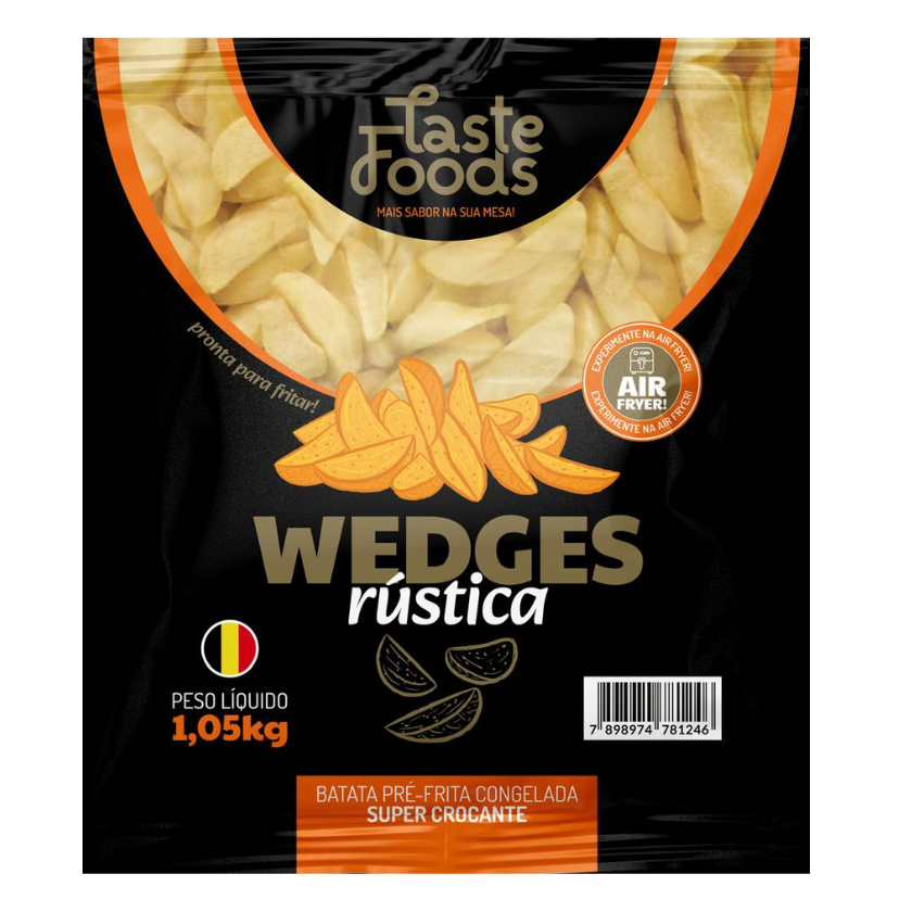 BATATA CONGELADA RUSTICA WEDGES TASTE 1,05 KG