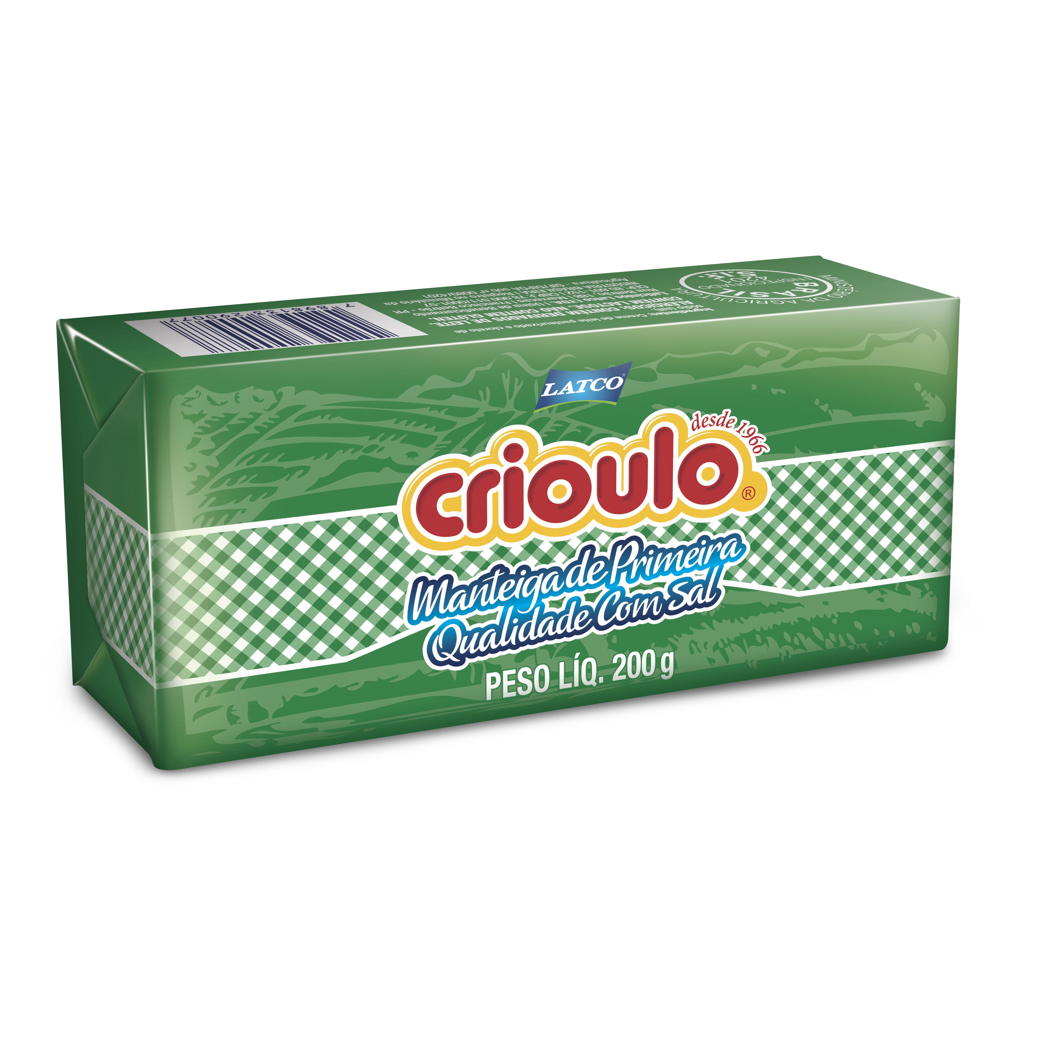 MANTEIGA CRIOULO COM SAL 200G TABLETE