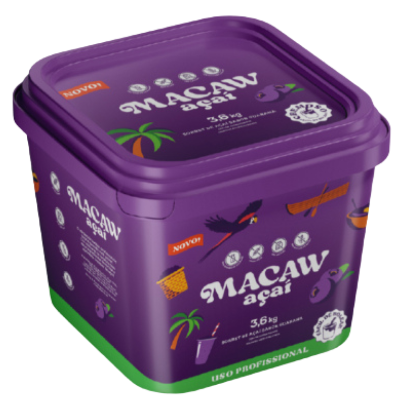 AÇAI NATURAL MACAW 3,6KG BALDE