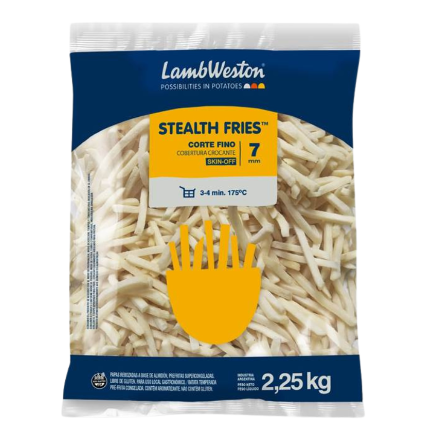 BATATA CONGELADA 7MM EXTRA CROCANTE STEALTH FRIES LAMB WESTON 2,25KG