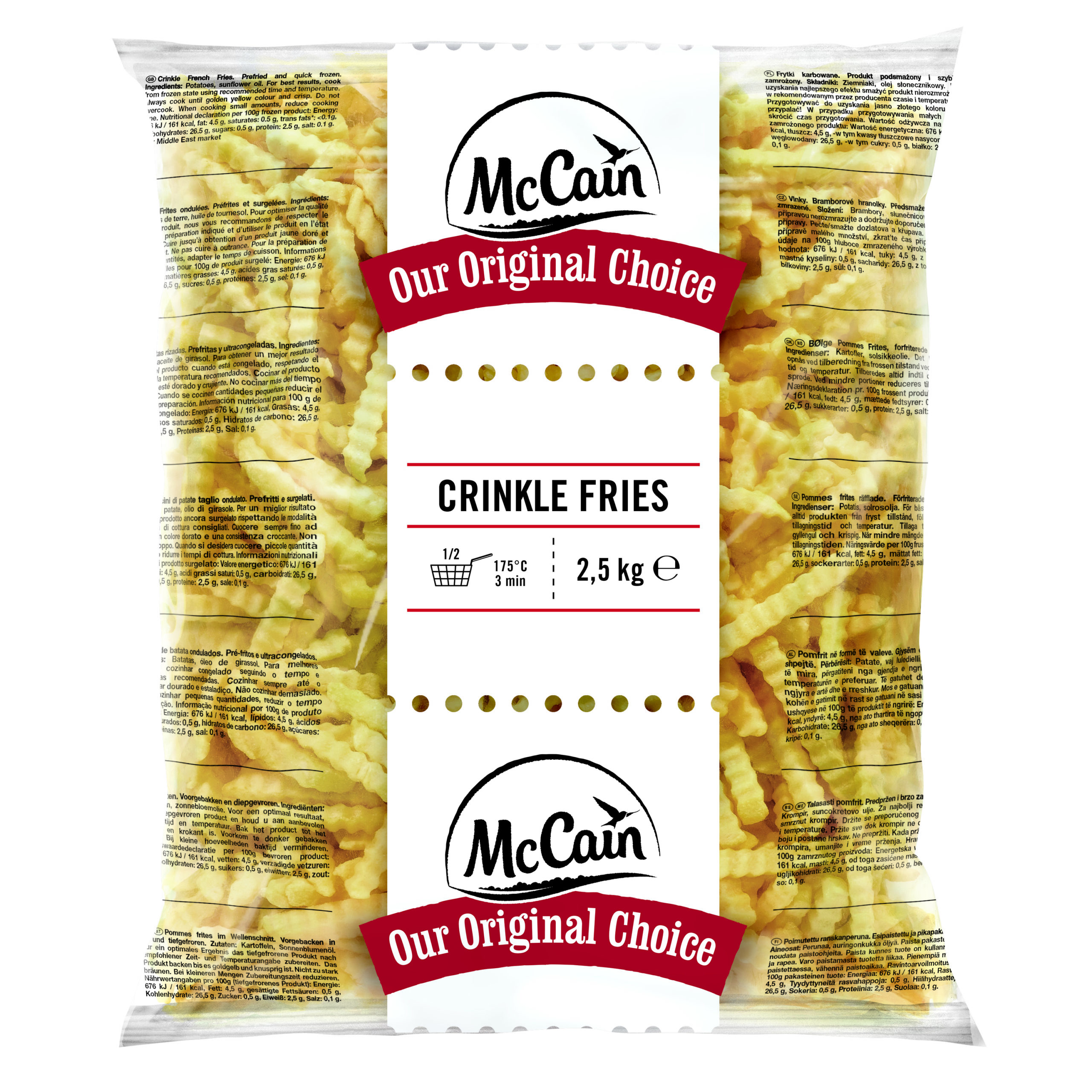 BATATA CONGELADA CRINKLE MCCAIN 2,5 KG