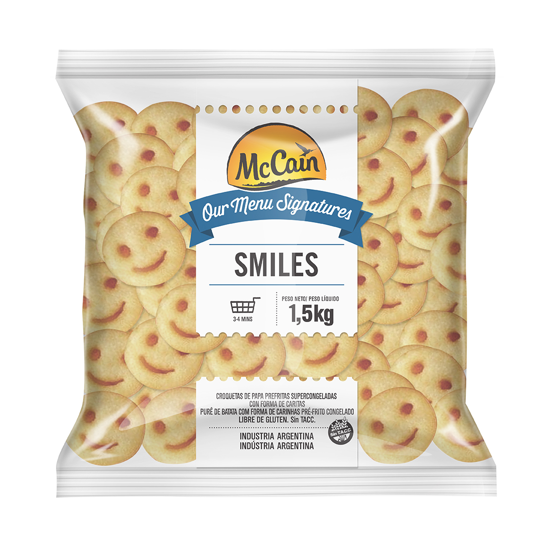 BATATA CONGELADA SMILES MCCAIN 1,5 KG