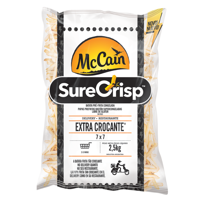 BATATA CONGELADA 7MM SURECRISP MCCAIN 2,5KG