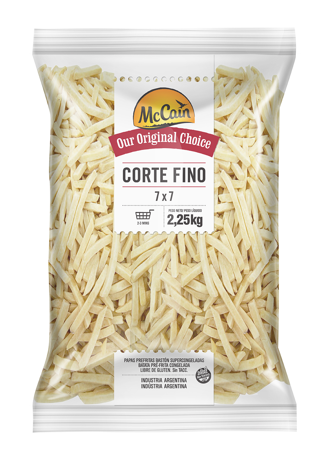 BATATA CONGELADA 7MM MCCAIN 2,25KG