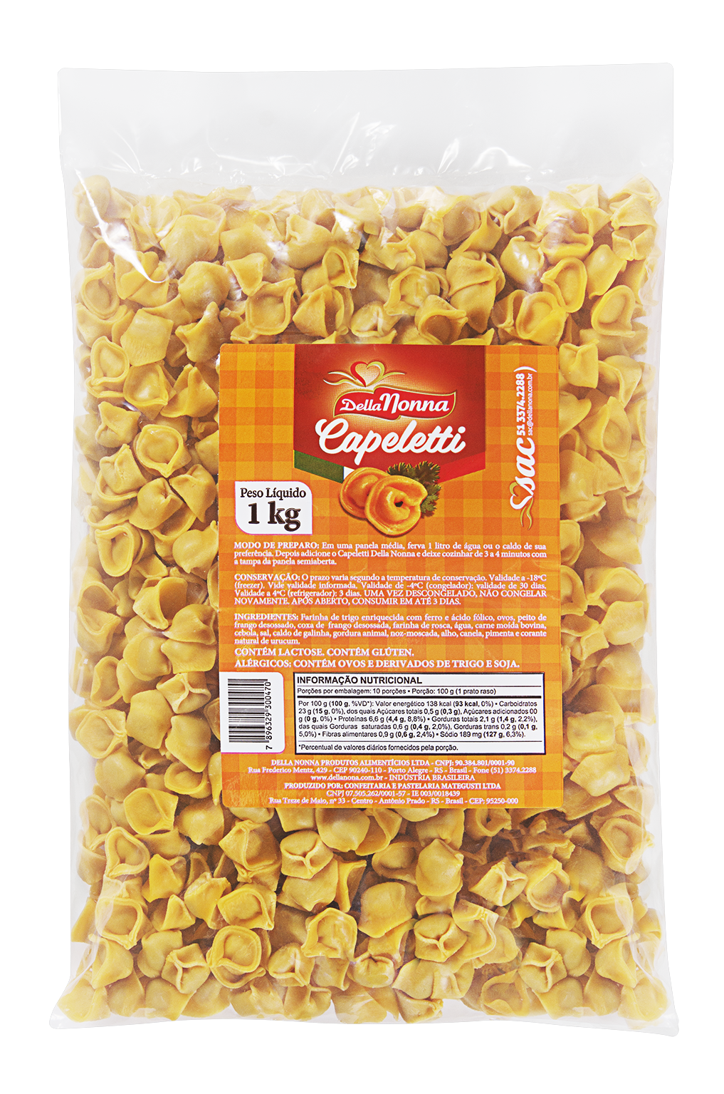 CAPELETTI FRANGO CONGELADO DELLA NONNA 1 KG