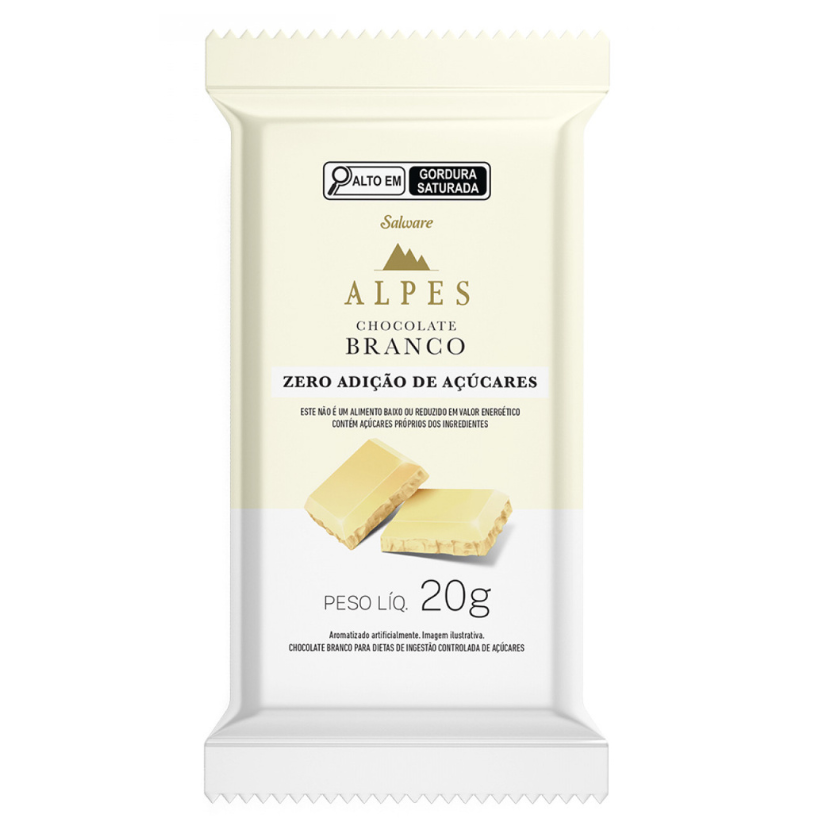 CHOCOLATE SALWARE ALPES ZERO BRANCO 12X20 G