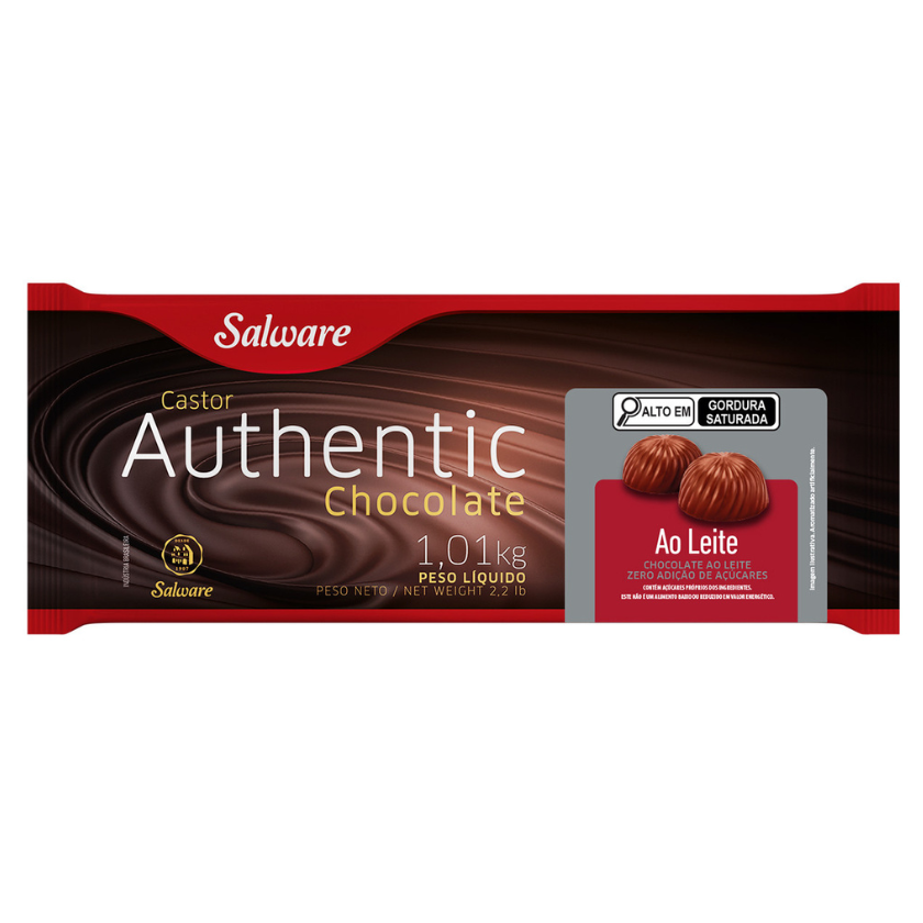 CHOCOLATE SALWARE AUTHENTIC ZERO AO LEITE 1,01KG