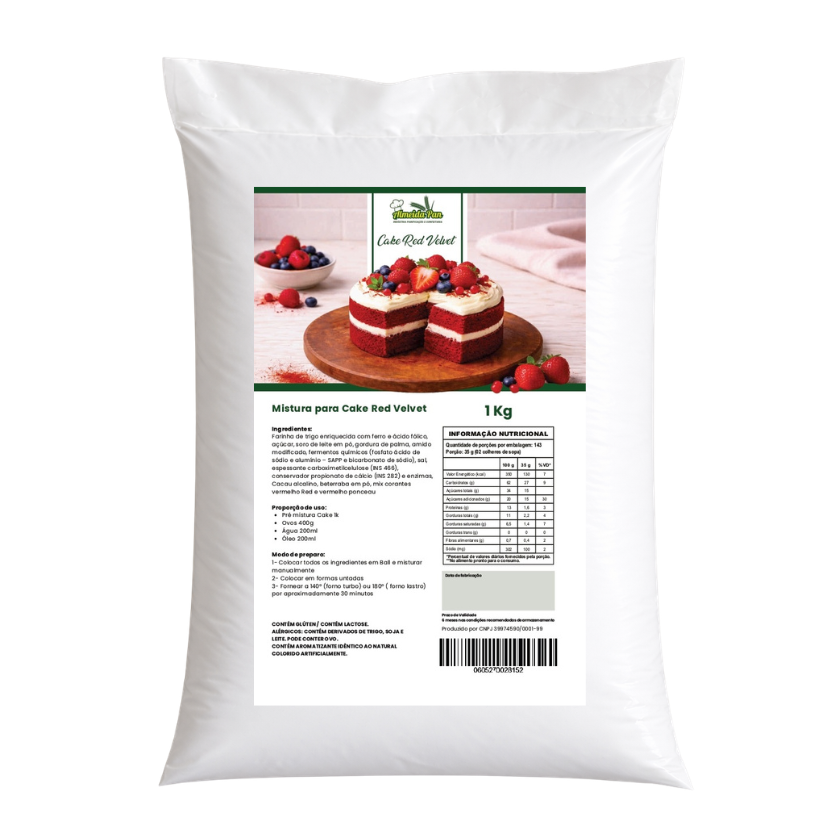 MISTURA PARA BOLO (CAKE) RED VELVET ALMEIDAPAN 1 KG