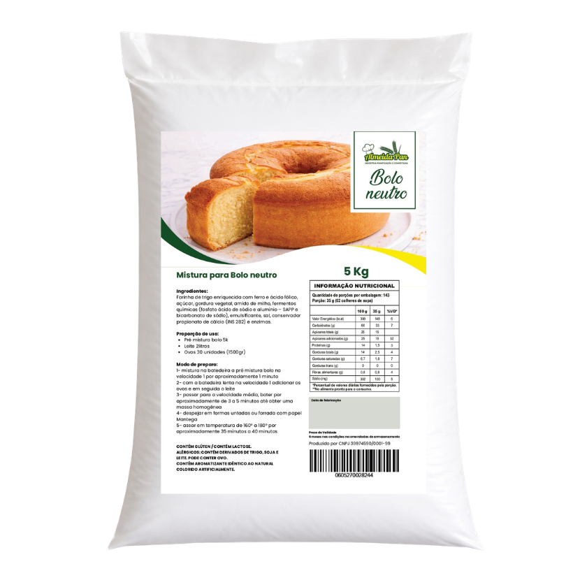 MISTURA PARA BOLO NEUTRO ALMEIDAPAN 5 KG