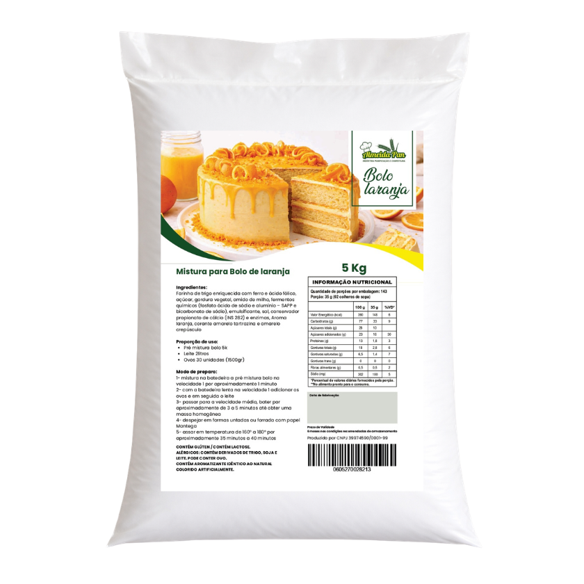 MISTURA PARA BOLO LARANJA ALMEIDAPAN 5 KG