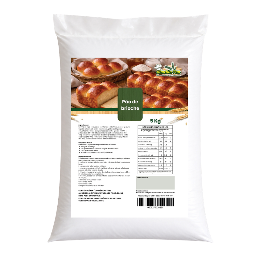 MISTURA PARA PÃO BRIOCHE ALMEIDAPAN 5 KG