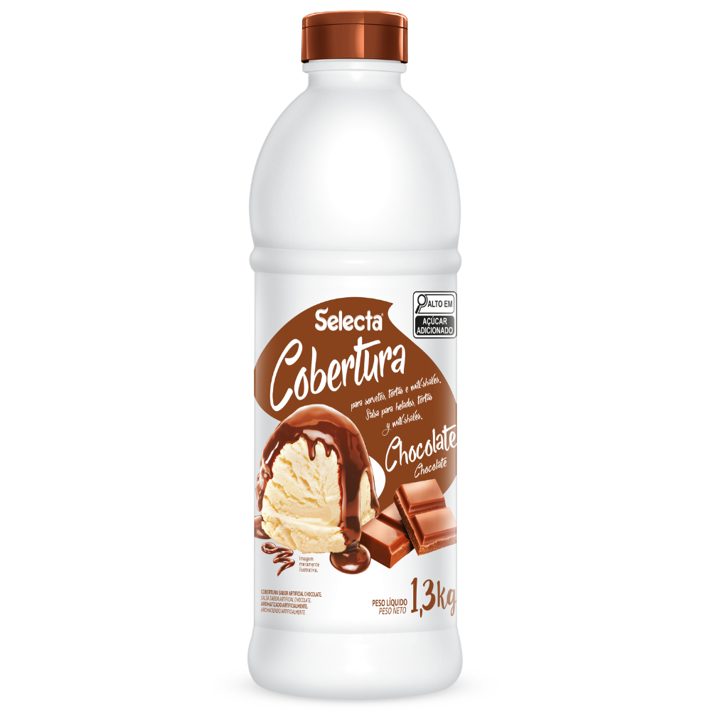COBERTURA PARA SORVETE CHOCOLATE SELECTA 1,3 KG