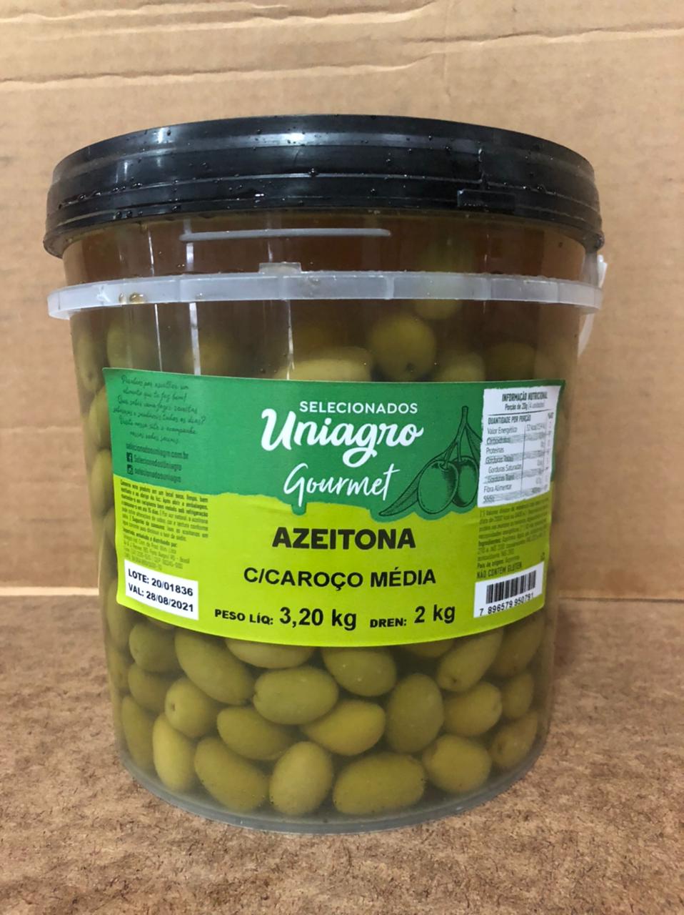 AZEITONA VERDE MÉDIA UNIAGRO 2 KG