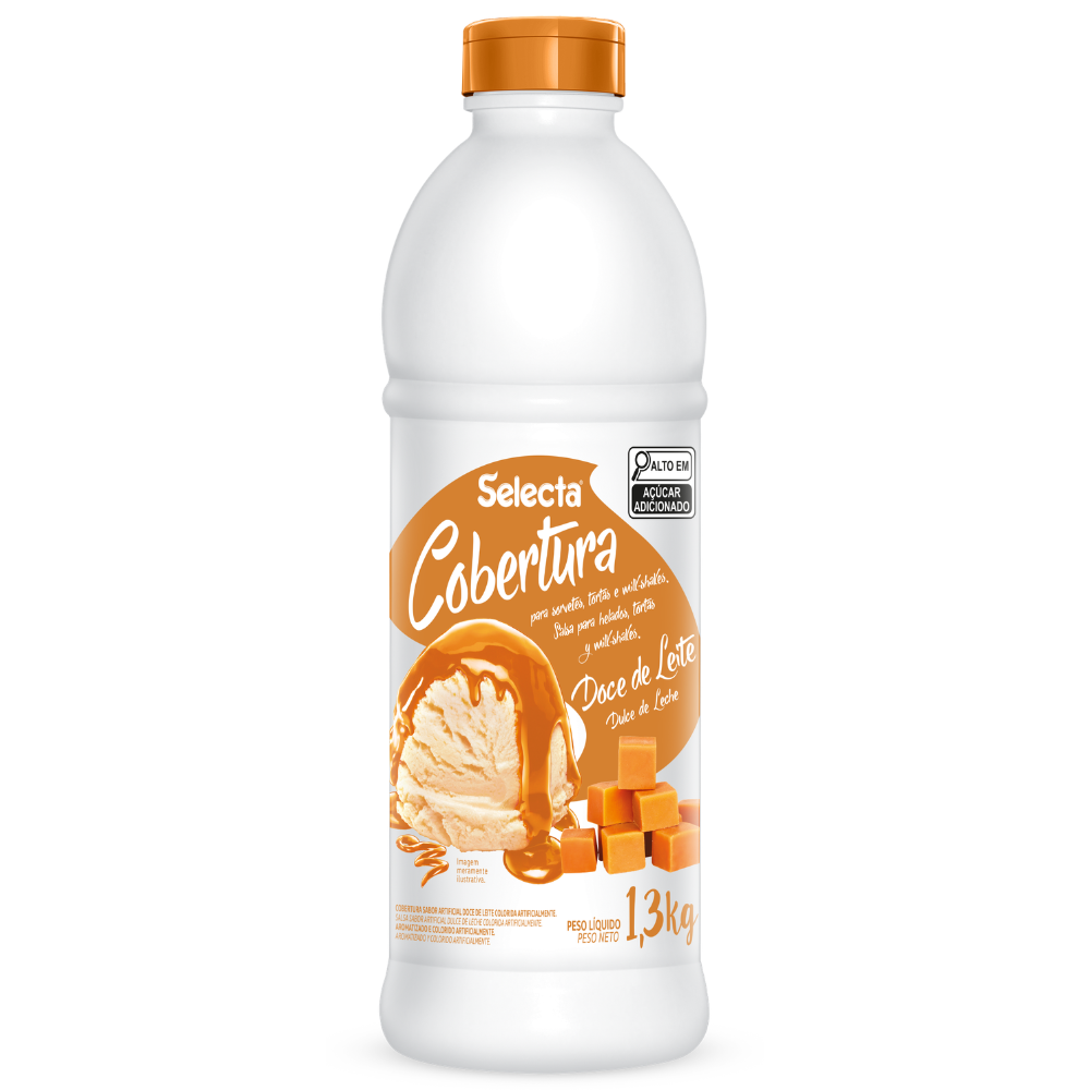 COBERTURA PARA SORVETE DOCE DE LEITE SELECTA 1,3 KG