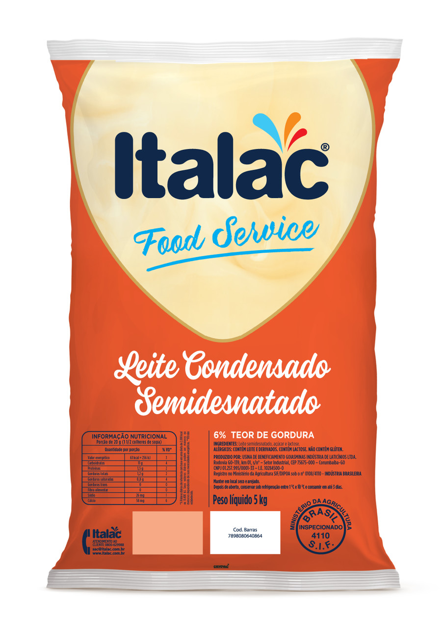 LEITE CONDEN.SEMIDES.ITALAC BAG 5 KG