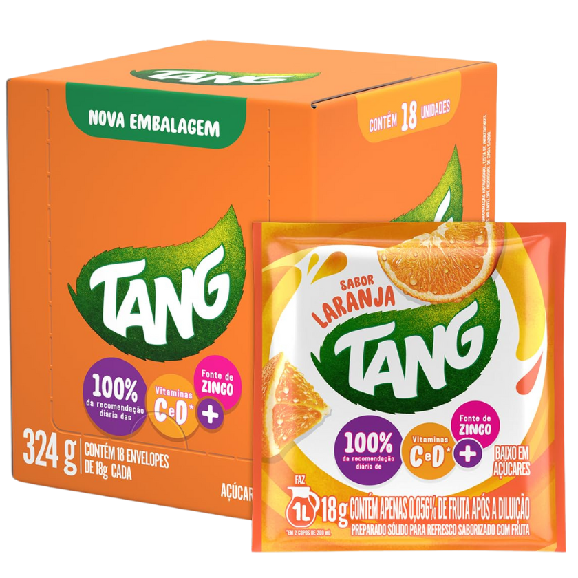 REFRESCO PÓ TANG LARANJA 18X18 G