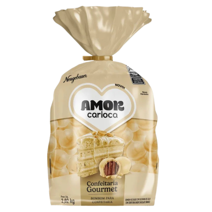 BOMBOM AMOR CARIOCA BRANCO CONFEITEIRO 2,02 KG