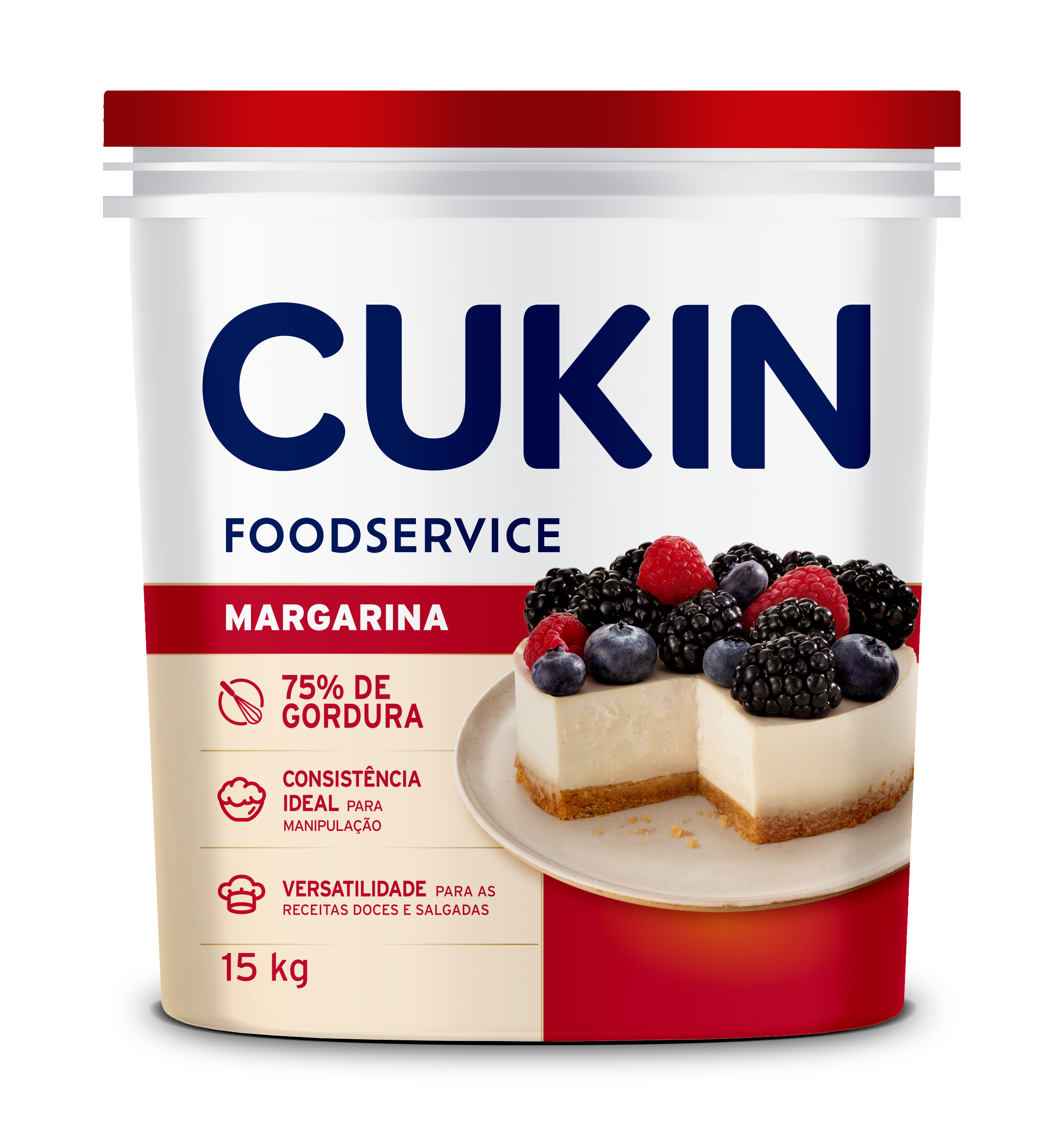 MARGARINA CUKIN COM SAL 75% LIPÍDEOS 15 KG BALDE