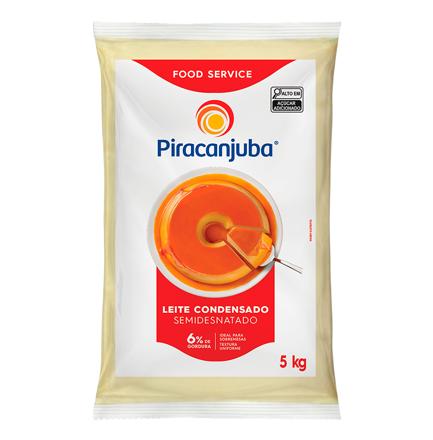 LEITE CONDENSADO SEMI-DESNATADO PIRACANJUBA 5KG