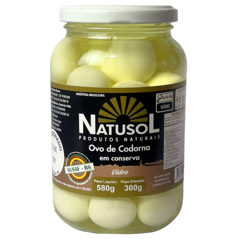 OVOS CODORNA CONSERVA NATUSOL 300 GR VID