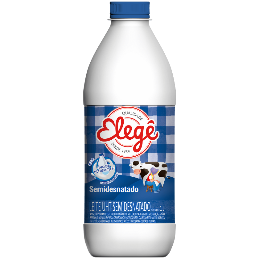 LEITE UHT ELEGÊ SEMI DESNATADO PET 6X1 LT