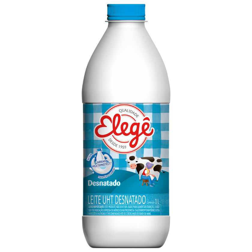 LEITE UHT ELEGÊ DESNATADO PET 6X1LT