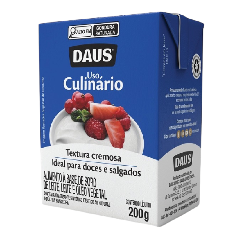 CREME CULINÁRIO DAUS 19% GORDURA 200G