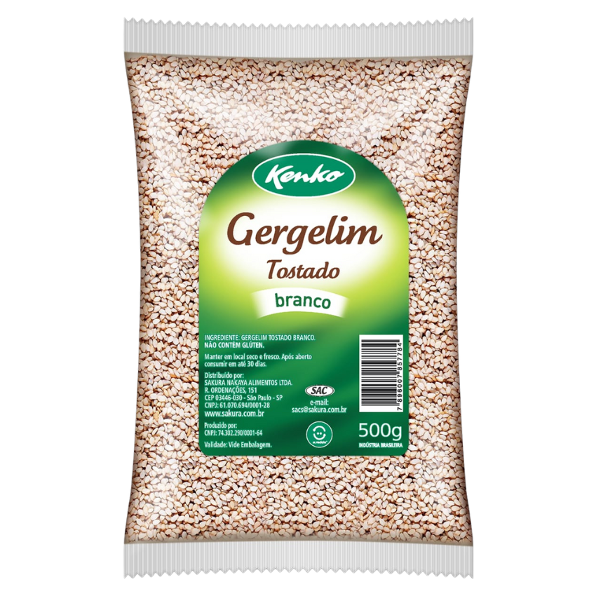 GERGELIM TOSTADO BRANCO KENKO 500 G
