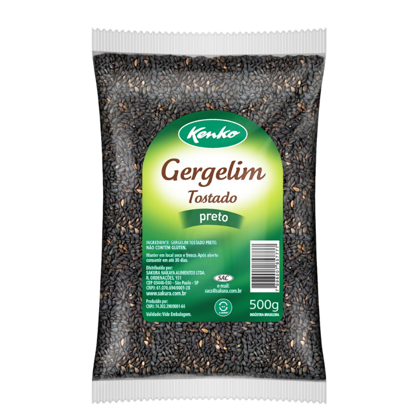 GERGELIM TOSTADO PRETO KENKO 500 G