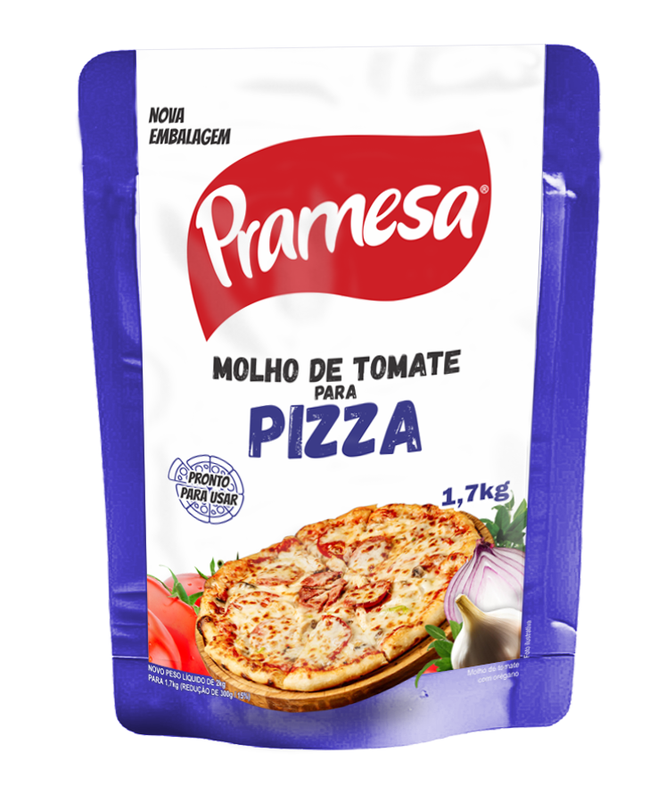MOLHO TOMATE PIZZA PRAMESA SACHÊ 1,7 KG